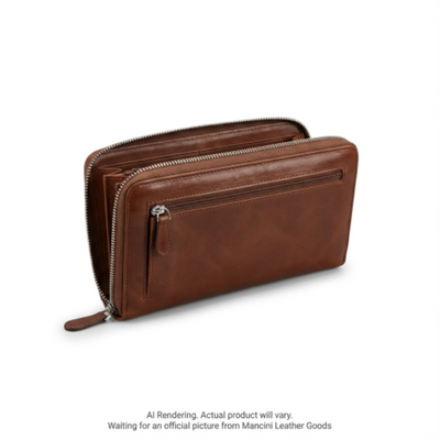 Mancini Casablanca Clutch Wallet (8700211-BROWN)