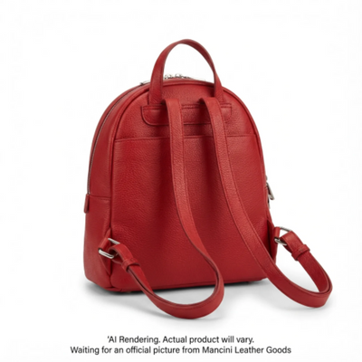 Mancini Pebbled Natalie Crossbody Bag Red (HBP1060-RED)