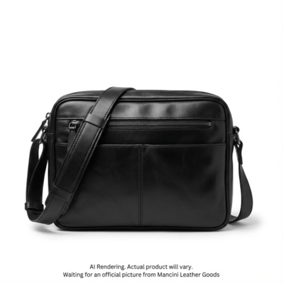 Mancini Messenger Bag for Laptop and Tablet (1410-01-BLACK)