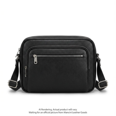 Mancini Pebbled Charlize Crossbody Bag (HBP1064-BLACK)