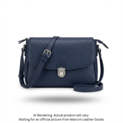 Mancini Pebbled Page Crossbody Bag Navy (HBP1072-NAVY)