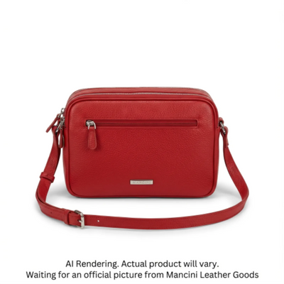 Mancini Pebbled Charlize Crossbody Bag (HBP1064-RED)