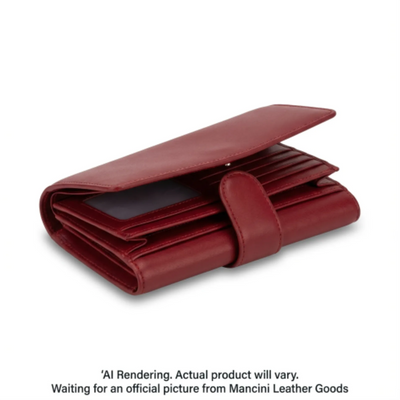 Mancini Equestrian-2 Ladies' Medium Clutch Wallet (52283-RED)