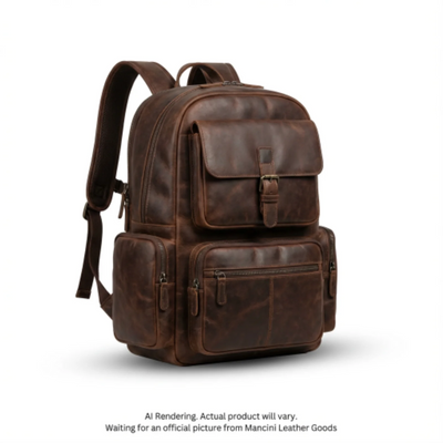 Mancini Buffalo Collection Backpack for 15.6" Laptop (99-5479-BROWN)