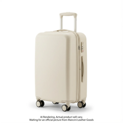 Mancini LPP823 Expandable Polypropylene Spinner Luggage - 20" - Cream (LPP823-20-CREAM)