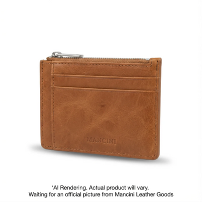Mancini South Beach RFID Secure Card Case and Coin Pocket (6700379-TAN)