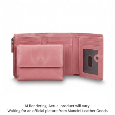 Mancini South Beach RFID Secure Medium Clutch Wallet (6700377-PINK)
