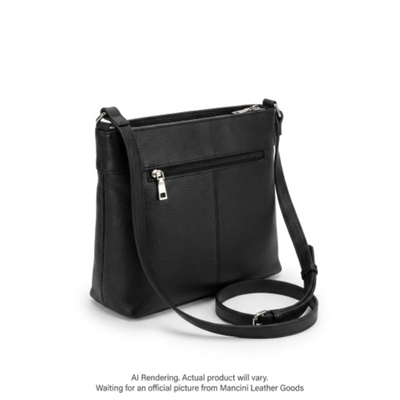 Mancini HBP1065 Pebbled Grain Crossbody Bag Black (HBP1065-BLACK)