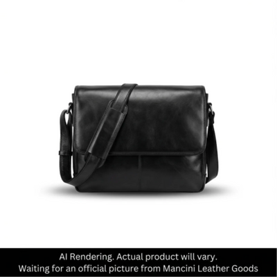 Mancini RFID Laptop / Tablet Messenger Bag (98222-BLACK)