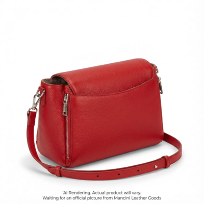 Mancini Pebbled Lisa Crossbody Handbag (HBP1088-RED)