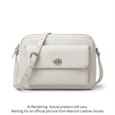 Mancini Pebble Elizabeth Crossbody Handbag (HBP1086-WHITE)
