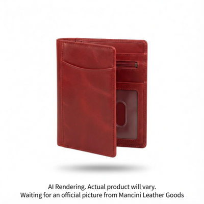 Mancini Casablanca RFID Secure Passport Holder (8700107-RED)