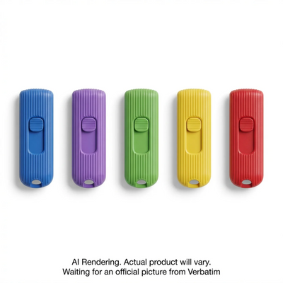 Verbatim 64GB Pinstripe USB 3.0 Flash Drive 5Pk Assorted (70389)