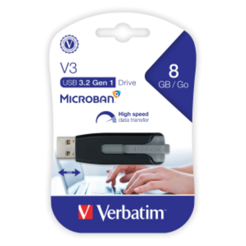 Verbatim 8GB SnG V3 USB 3.0 Black/Grey