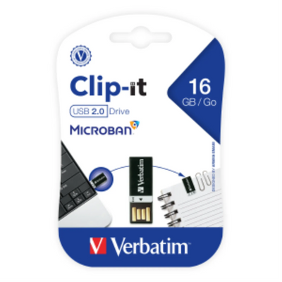 Verbatim 16GB Clip-iT USB Black (43951)