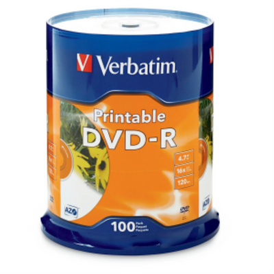 Verbatim DVD-R 4.7G 16X 100PKSP (95153)
