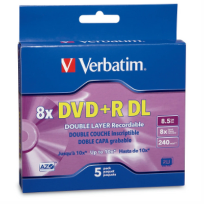 Verbatim DVD+R DL 8.5G 8X VRB 5PK (95311)