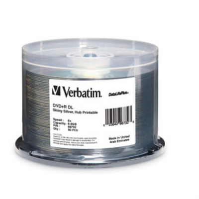 Verbatim DVD+R DL 8.5GB 8X 50PK (96732)