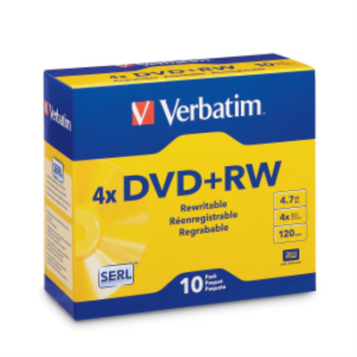 Verbatim DVD+RW 4.7G 4X VRB 10PK (94839)