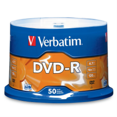 Verbatim DVD-R 4.7G 16X 50PK (95101)