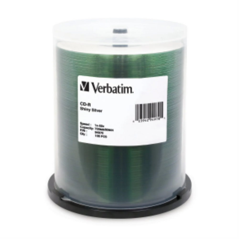Verbatim CDR 80 52X SHINY SILV VBT 100PK SP PCYAN