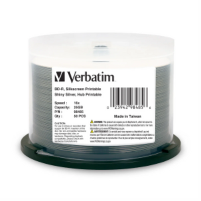 Verbatim BD-R 25GB 16X Shiny 50pk (98485)