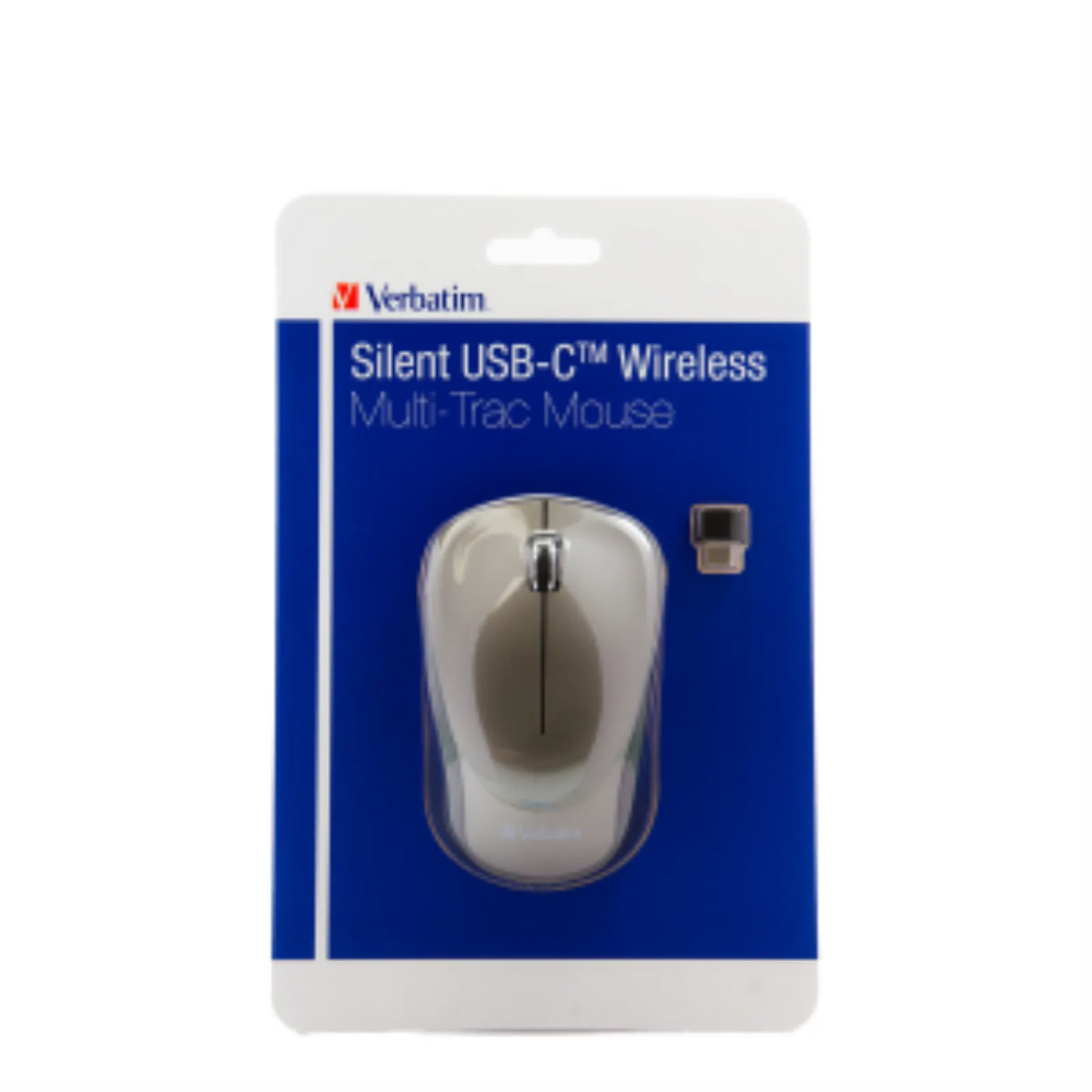 Verbatim Silent USB-C Wls Multi-Trac Mouse - Grap