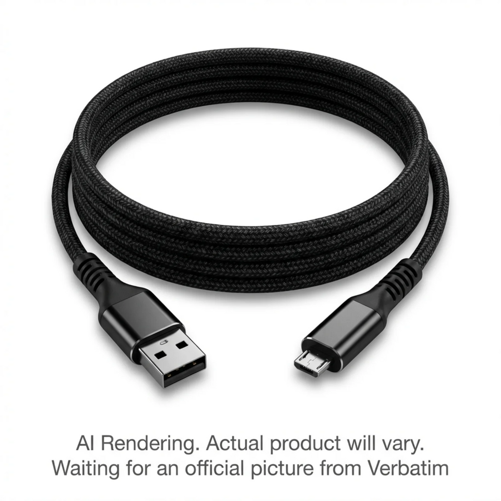 Sync & Charge microUSB Cable – 47 in. Braided Black