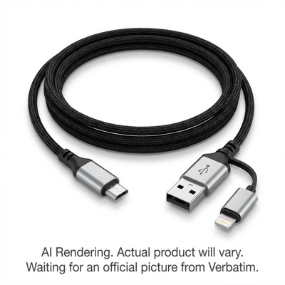 Sync & Charge microUSB Cable with Lightning Adapter – 47 in.