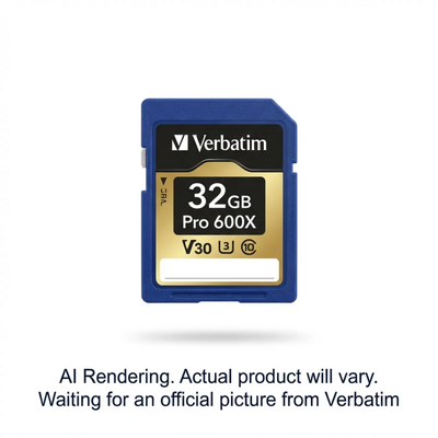 Verbatim 32GB Pro 600X Sdhc UHS-1 V30 U3 CLS 10 Memory Card (98047)