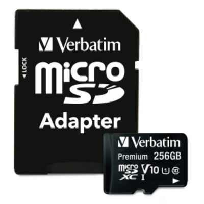 Verbatim 256GB Prem microSDXC UHS-I V10Cls10 (70364)