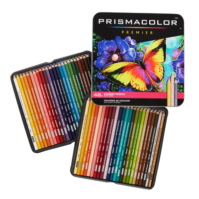 Prismacolor Premier Coloured Pencils, Soft Core, Assorted, 48 Count (3598THT)