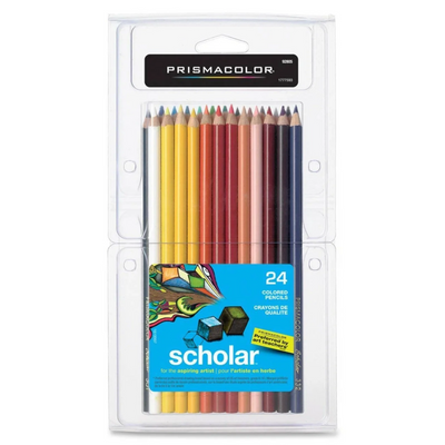Prismacolor Scholar Coloured Pencils, Assorted Colours, 24 Count (92805)