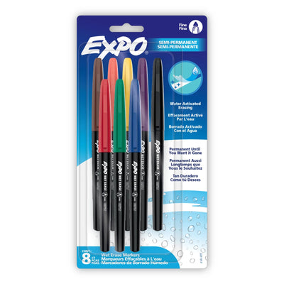Expo Assorted Fine Tip Wet Erase Markers, 8 Count (2211317)