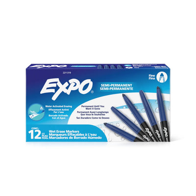 Expo Wet Erase Marker Blue Fine Tip (2211319)