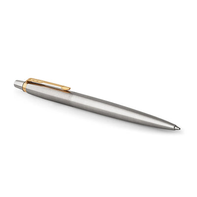 Parker Jotter Gel Pen, Medium Point Black Ink, Stainless Steel with Gold Trim (2020672)