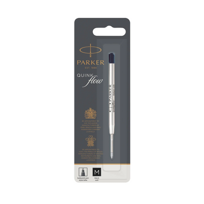 Parker Ballpoint Pen Refill Medium Tip Black QUINKflow Ink 1 Count (1950369)