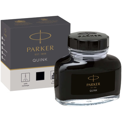 Parker Fountain Pen Ink Bottle Black QUINK Ink 57ml (1950375)