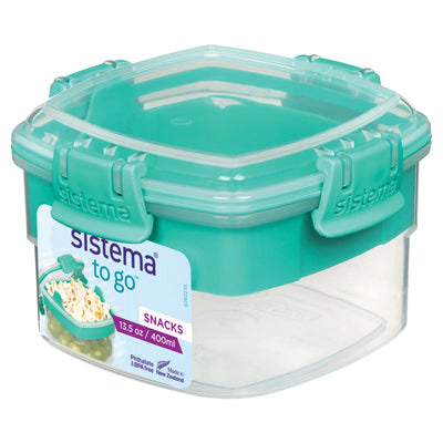 Sistema Snacks To Go Food Storage Container, 400 mL, BPA-Free (2132053C)