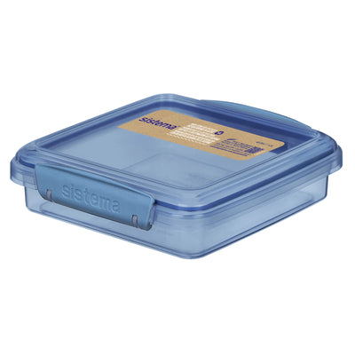 Sistema Ocean Bound Plastic Sandwich Box, 450 mL, Teal or Blue (2164730ZS)