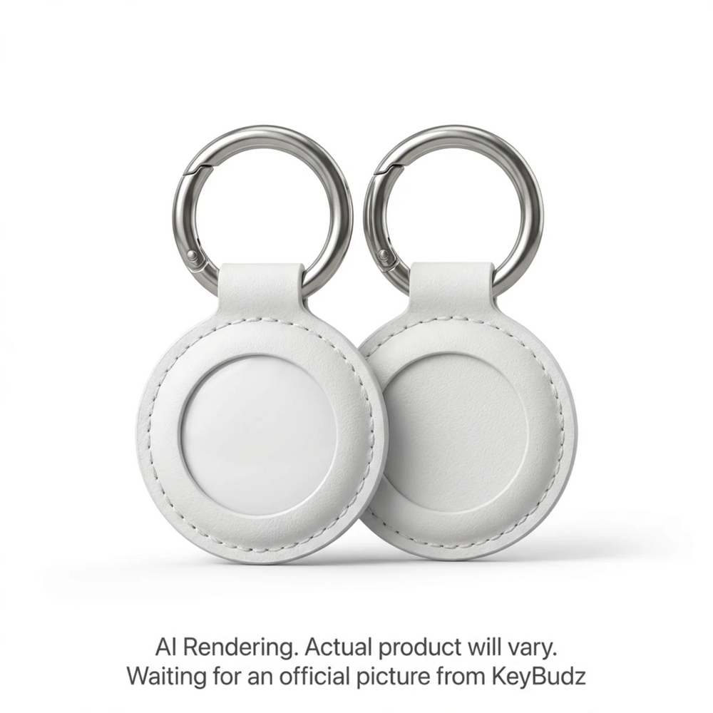 AirTag Snap Ring Keyring White (2 Pack)