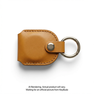 KeyBudz AirTag Snap Ring Keyring Tan (2 Pack) (AT2_S1_TAN)