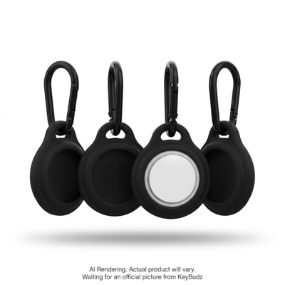 KeyBudz AirTag Secure Dock Black (4 Pack) (AT4_S2_BLK)