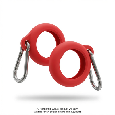 KeyBudz AirTag Secure Dock Red 2 Pack (AT_S2_RED)
