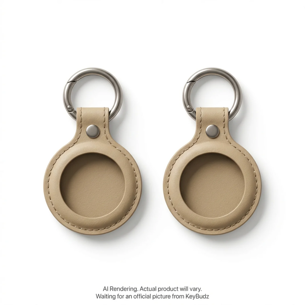 AirTag Snap Ring Keyring Sandy Beige (2 Pack)