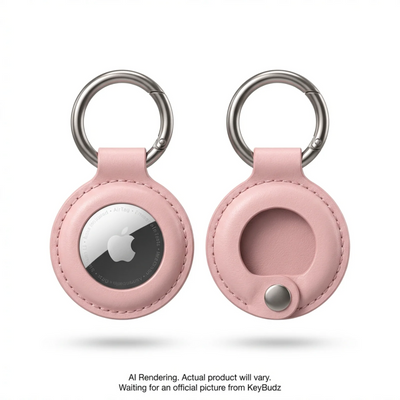 KeyBudz AirTag Snap Ring Keyring Blush Pink 2 Pack (AT2_S1_BLP)