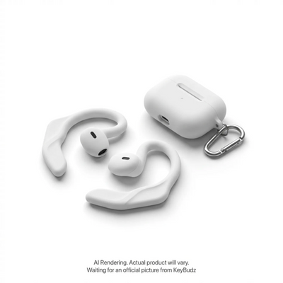 KeyBudz EarBuddyz for AirPods 4th Gen White (AP4_S4_WHT)