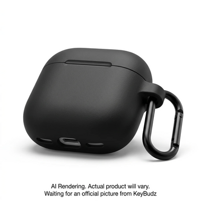 KeyBudz Elevate Series Keychain for AirPods 4th Gen Black (AP4_S8_BLK)