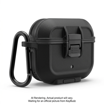 KeyBudz ElementProof Series Waterproof Case for AirPods Pro 3rd Gen Carbon Black (APP3_S7_CBK)