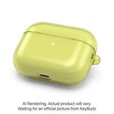 KeyBudz Jelly Series Transparent Case for AirPods Pro 3rd Gen Neon Yellow (APP3_S10_NYL)